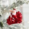 Santa Pendant High-quality Materials Beautifully Holiday Gifts Snowman Pendant Cartoon Design Bright Colors Holiday Accessories