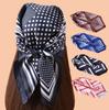 1pc Geometric Stripe Polka Dot Print Satin Square Scarf Women's Spring New Hair Accessory Can Be Used As Belt Bag Decor Si