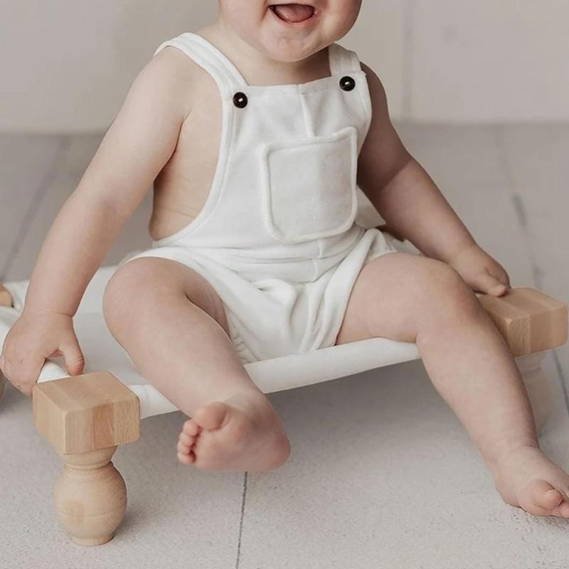 Newborn Photography Props Wooden Bed Baby Photoshoot Props Doll Bed Baby Photo Prop White Wood Mini Bed for Photography