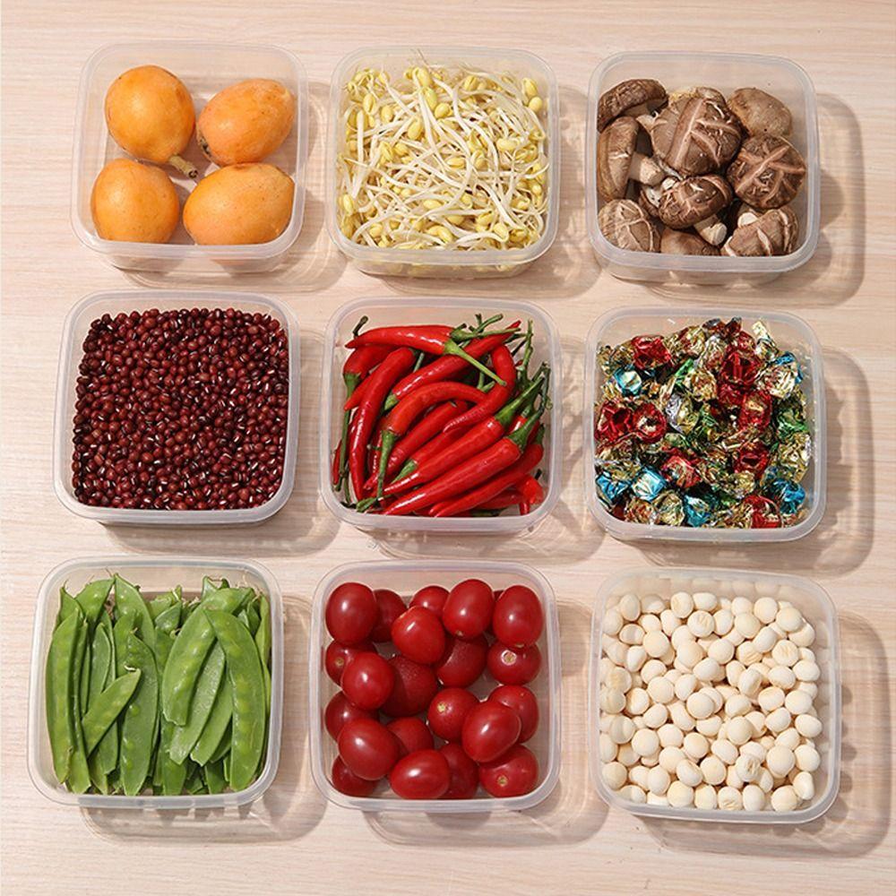with Lid Trasparent Crisper Sealed Rectangular Microwave-heated Lunch Boxes