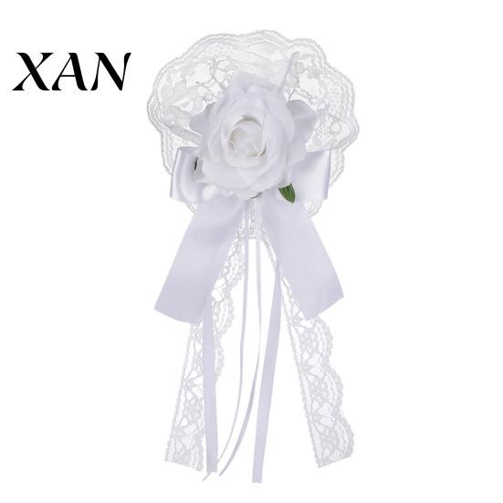 Halloween Costume Hair Decor Rose Bow Clip, Lace Pearl Hairpin, Lolita Gothic Bowknot Handmade Ribbon Clips Hairpin for Women Bride Cosplay
