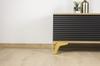 Loft furniture leg, gold, 13 cm high, for a sofa or corner sofa