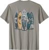 Auf dem Rücken Surfen Tropische Surfbretter Vintage Surfbrett Surfer T-Shirt