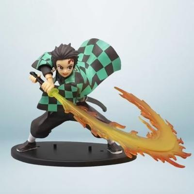 Demon Killer Anime Character Tanjirou Agatsuma Zenitsu Kyoujurou Anime Model Mobile Doll PVC Collection Decoration Toy Gift