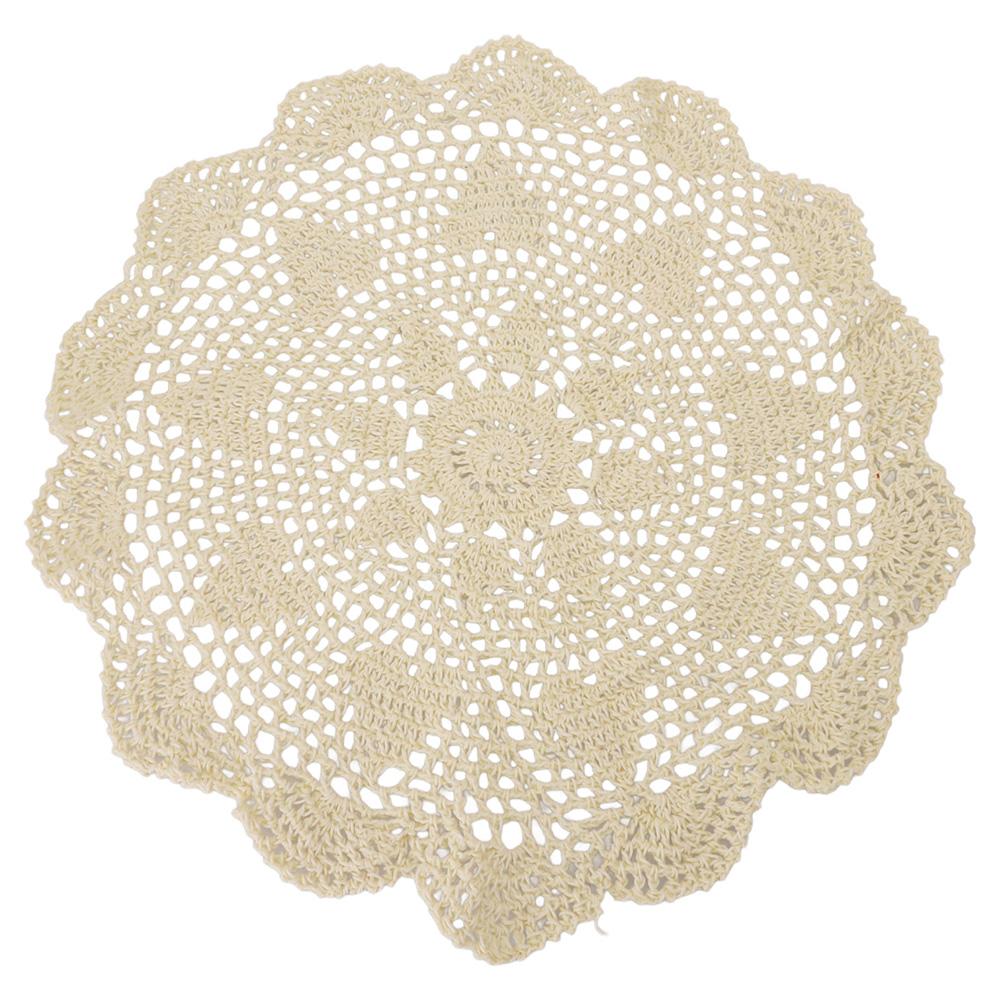 25cm Diameter Crochet Mats Lace Table Cloth Vintage Doily