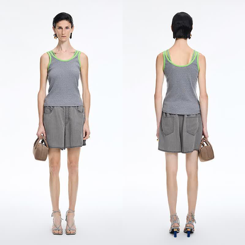 JNBY A-Line Loose Denim Shorts