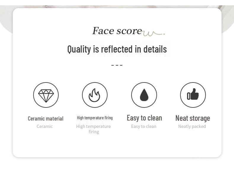 Ceramic Cream-Style Dipping Dish for Seasonings and Sauces