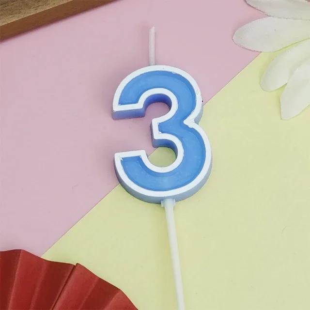 Candy Colored Happy Birthday Digital Candle Children's Party Creative Cartoon Jelly Colored Valentine's Day Activity Candle