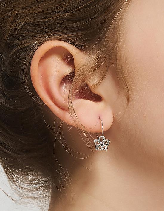Dana Burton Petit Joy Blossom Hoop Flower Earrings