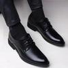 Mens Dress Leather Shoes Luxury Brand Pointed Toe Patent-leather Casual Men Shoes British Business Wedding Occupational Footwear