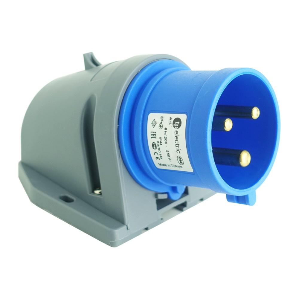 Wtyczka Natynkowa Kempingowa Cee 3P 32A 230V Przemysłowa Siłowa