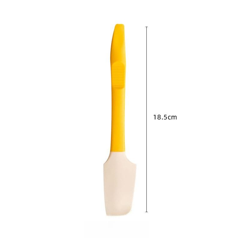 

Batter Scraper for Jars Heat Resistant Jar Spatula Long Handle Silicone Kitchen Spatula Flexible Baking Scrapers Jam Spreader жовтий