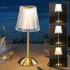 Portable Crystal Metal Desk Lamp,3-Color Touch Control, Rechargeable Battery - Ideal Bedside Lamp for Bedroom Nightstand