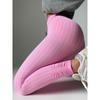 [Sample Model] Seamless High-waist Wrinkled Peach Hip Tight Sports Trousers Women's Hip-lifting Yoga Pants