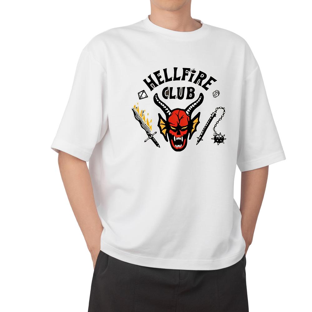 

Hot Selling Fashion New Tshirt Wild Devil Style Printed Short Sleeve Tops Casual Men and Women Large Size Clothing S