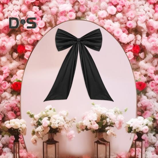 Große Satinschleife Dekoration Geburtstag Party Raum Kulisse Dekor Riesige Wandschleife für Babyparty Brautparty Abschlussfeier Hochzeit Junggesellinnenabschied