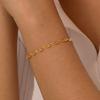 Simple Handmade Chain Bracelets for Women Girls,Gold Color Stainless Steel Lucky Wristband Bracelet,Birthday Gifts for Her
