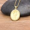 Nidin New Arrival 10 Styles Copper CZ Virgin Mary Necklaces For Women Men Crystal Necklace Long Chain Catholic Jewelry Gifts
