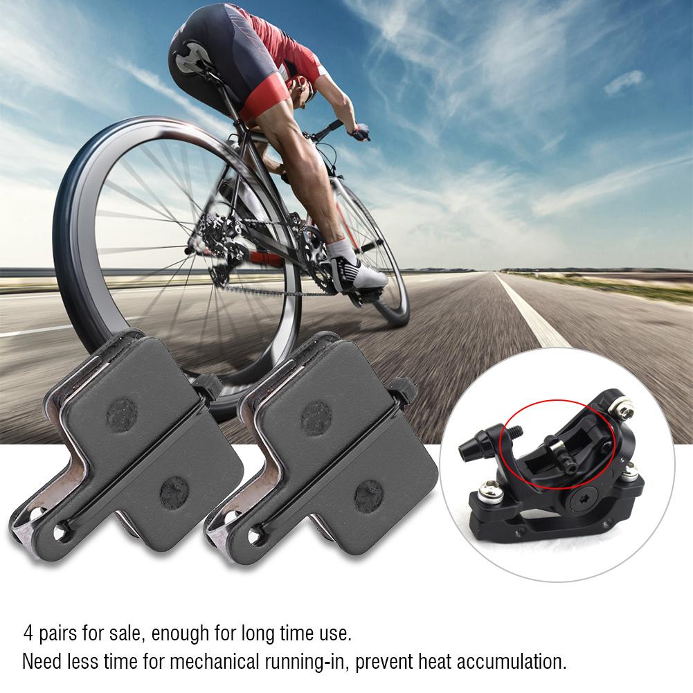 4 Pairs Copper Semi Metal Bicycle Disc Brake Pads Bike Brake Parts Brake Pad Set