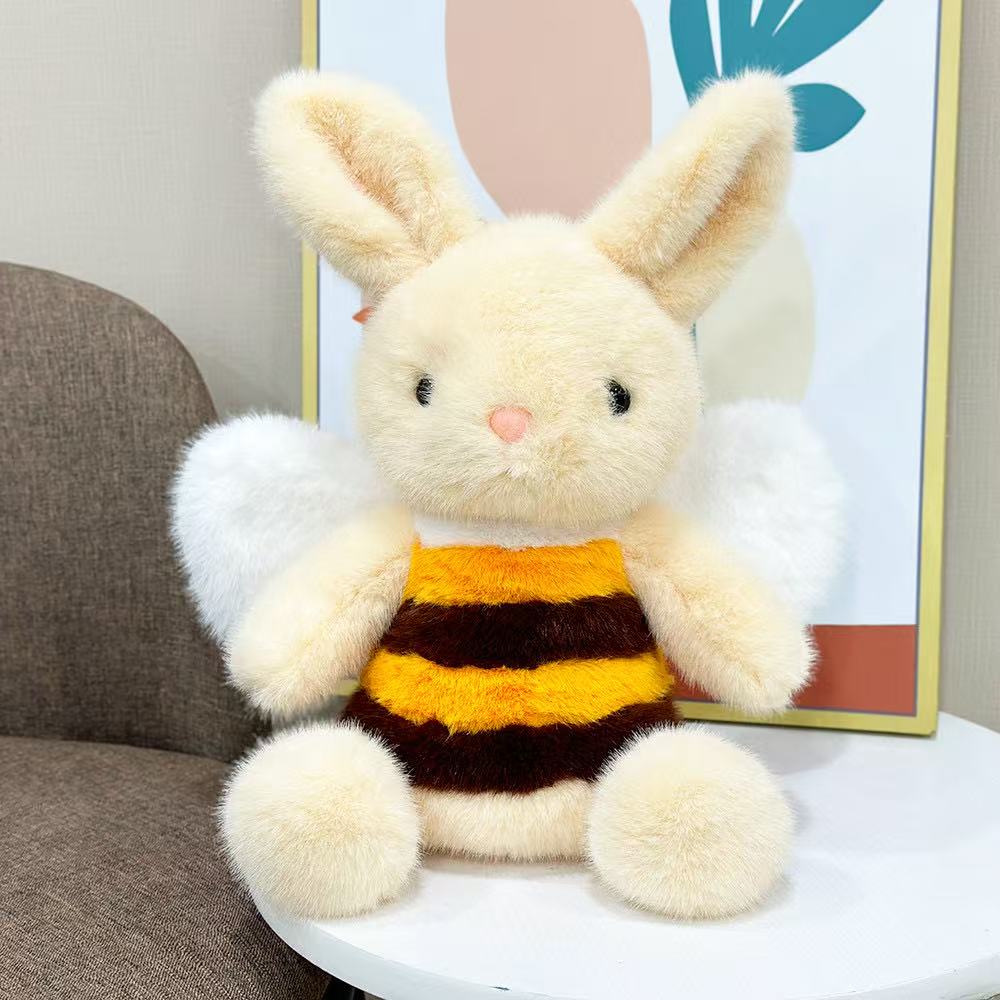 Latest Bee Rabbit Bee Doll Kawaii Stuffed Plush Toy Handmade Doll Cartoon Anime Cute Pillow Children's Birthday Gift Fun Doll