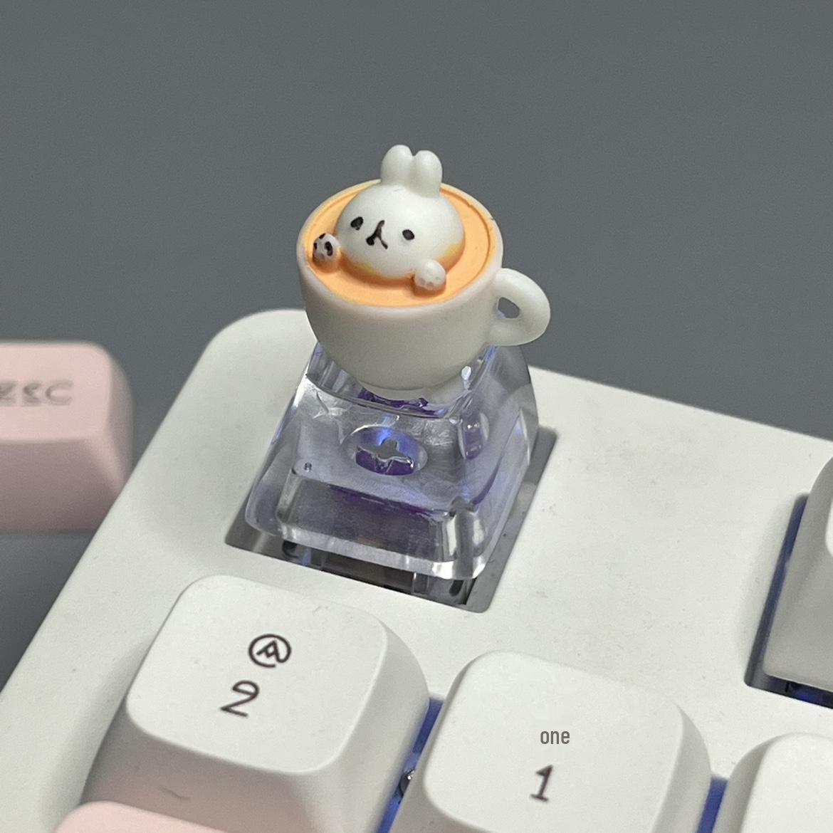 

2025 Colorful Translucent Cat Paw Keycaps - Cute Pink Resin for Mechanical Keyboards