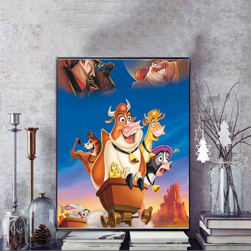 Disney Diamond Painting The Ranch Is My Home Promotional Illustration 5D DIY Full Round Diamond Mosaic Cartoon Embroidery Artwork Home Decor