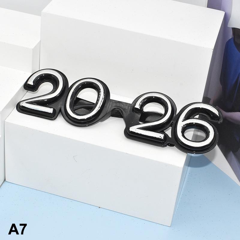 2026 Number Eyeglasses 2026 Happy  Year Glasses Diamond Glitter Sunglasses Cosplay Prop Xmas Party Decoration Funny Glasses