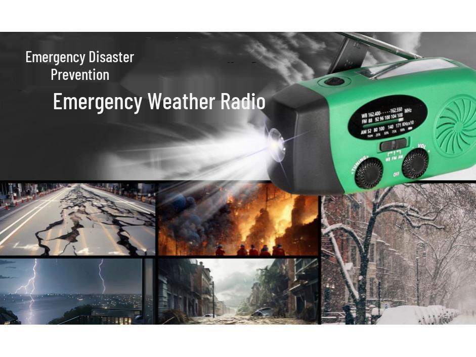 Multi-Function Solar Hand-Crank Radio with Light, Power Bank, and Large Speaker