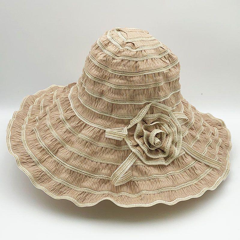 Summer Hat Women's New Style Sun Protection Sun Shading Beach Trip Foldable UV Resistant Women's Cool Hat Big Brim