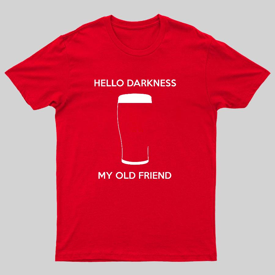 Hello Darkness My Old Friend Nerdy Graphic Unisex Heavyweight 100% Cotton T-shirt
