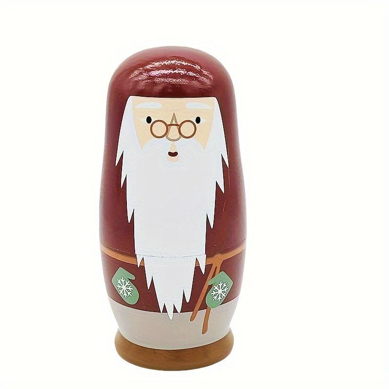 1 Set Fröhlicher Weihnachtsmann Matrjoschka Set: Festliche Weihnachtsdekorationen für Haus und Garten