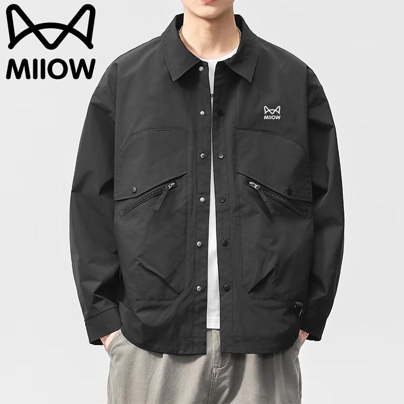 

Mao Ren Men s Trendy Loose-Fit Casual Workwear Jacket 2XL