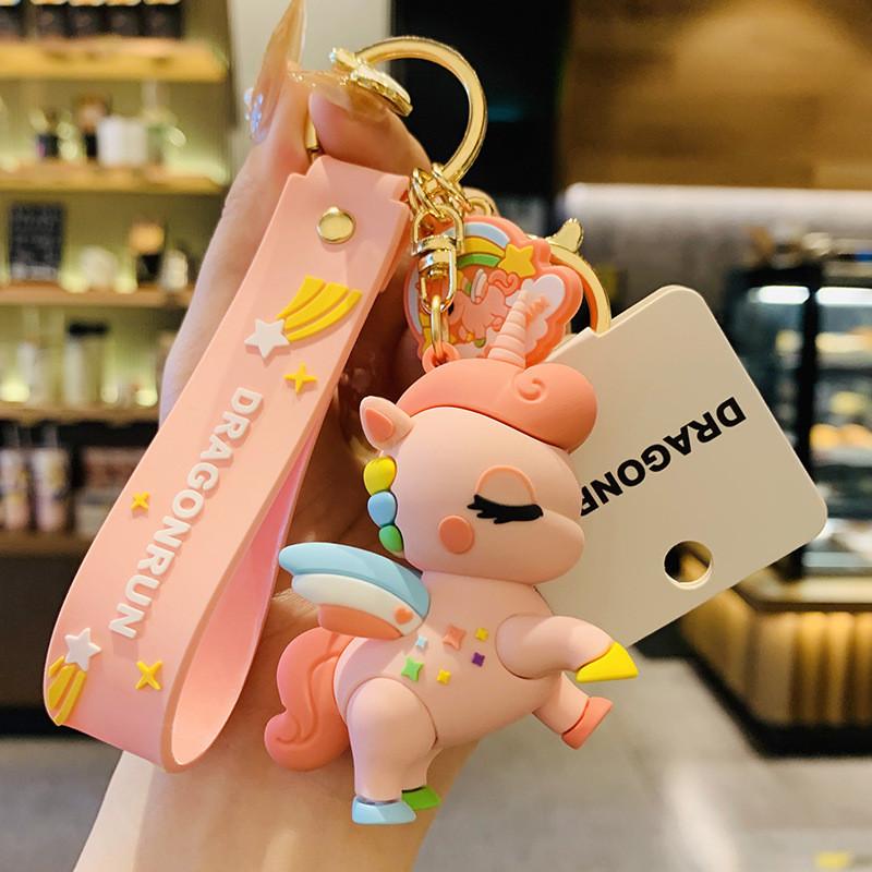 Adorable Unisex Unicorn Keychain Soft Silicone Durable Birthday Party Gift