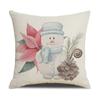 New Year Cartoon Christmas Decorations Christmas Pillowcase Pillow Cover Polyester Cushion Cover