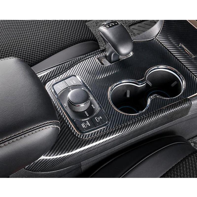 Car Sticker Middle Front Shift Stall Paddles Cup Lamp Frame Trim 1pcs For Jeep Grand Cherokee 2014 2015 2016 2017 2018