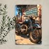 Motorcycle Metal Sign Aluminum Wall Art with Motorcycle Parking Only Design for Home Bar Cafe Garden and Farmhouse De
