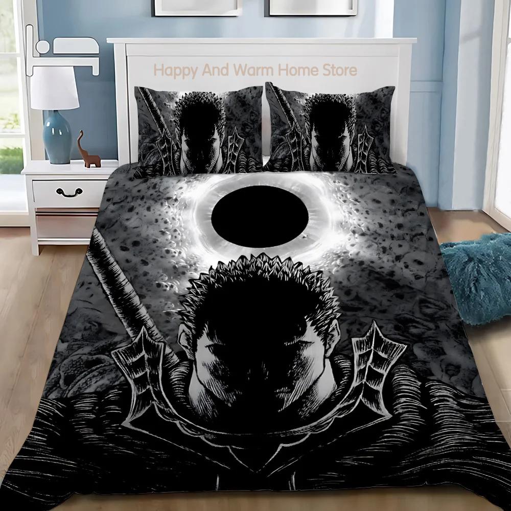 Duvet Cover Anime Berserk Pillowcase Bedding Set Adult Boy Girl Bedroom Decoration Boys Gift Single Double Large Size