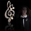 New 1 Pcs Fashion Temperament Dress Decoration Accessories Brooch Women Elegant Music Note Pearl Charm Jewelry Note Brooch