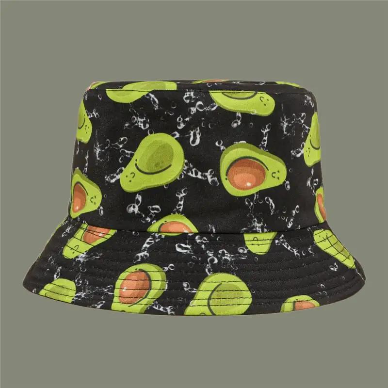Spring and Summer Cotton Print Bucket Hat Fisherman Hat Outdoor Travel Sun Cap for Men and Women 86