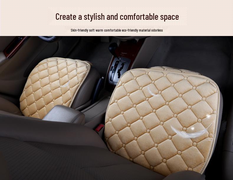 Universal Non-Slip Winter Car Seat Cushion, Tie-Free, 3-Piece Set, No Backrest