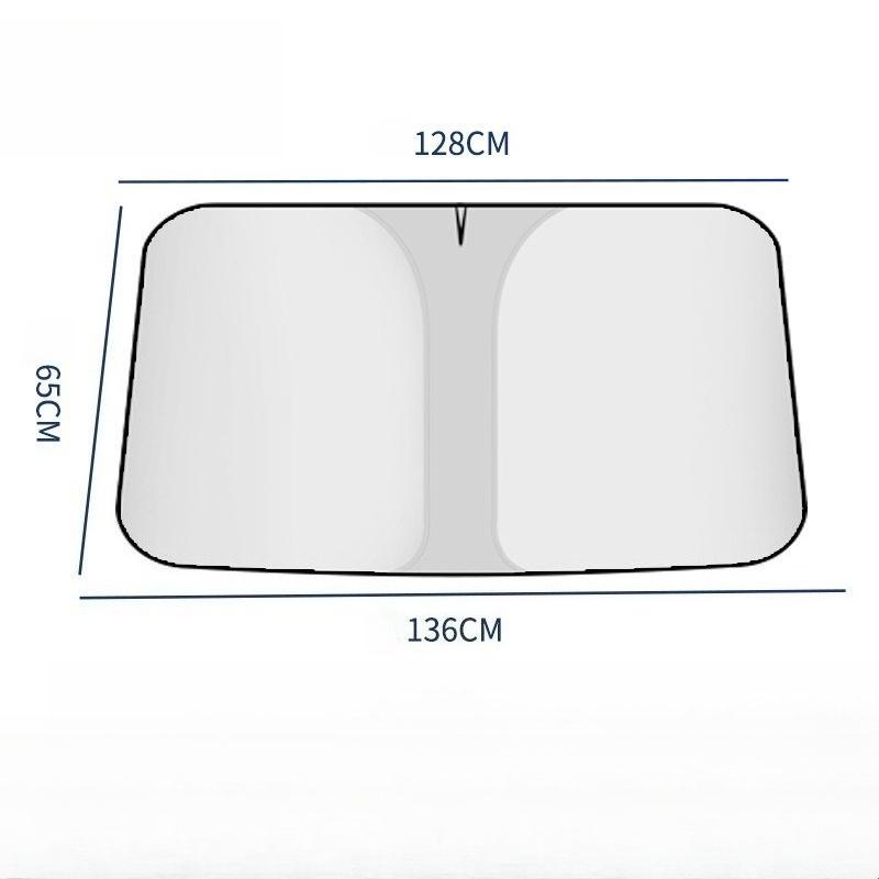 Car Front Window Car Windshield Sunshade Cover Rib-free Folding UV Sun Protection Summer Sun Shade Accessories