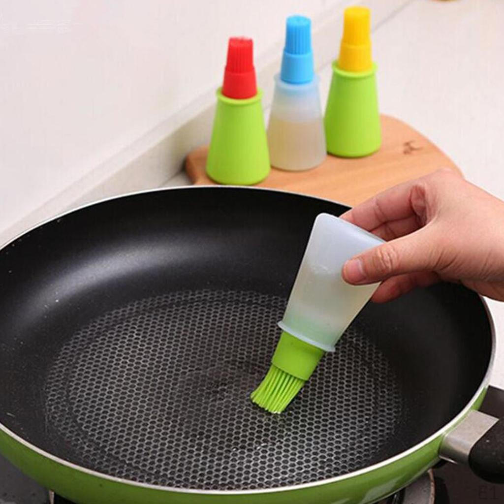 Heat Resistance Silicone Oil Bottle Brush for Grill Baking BBQ Marinate Food fits Pan