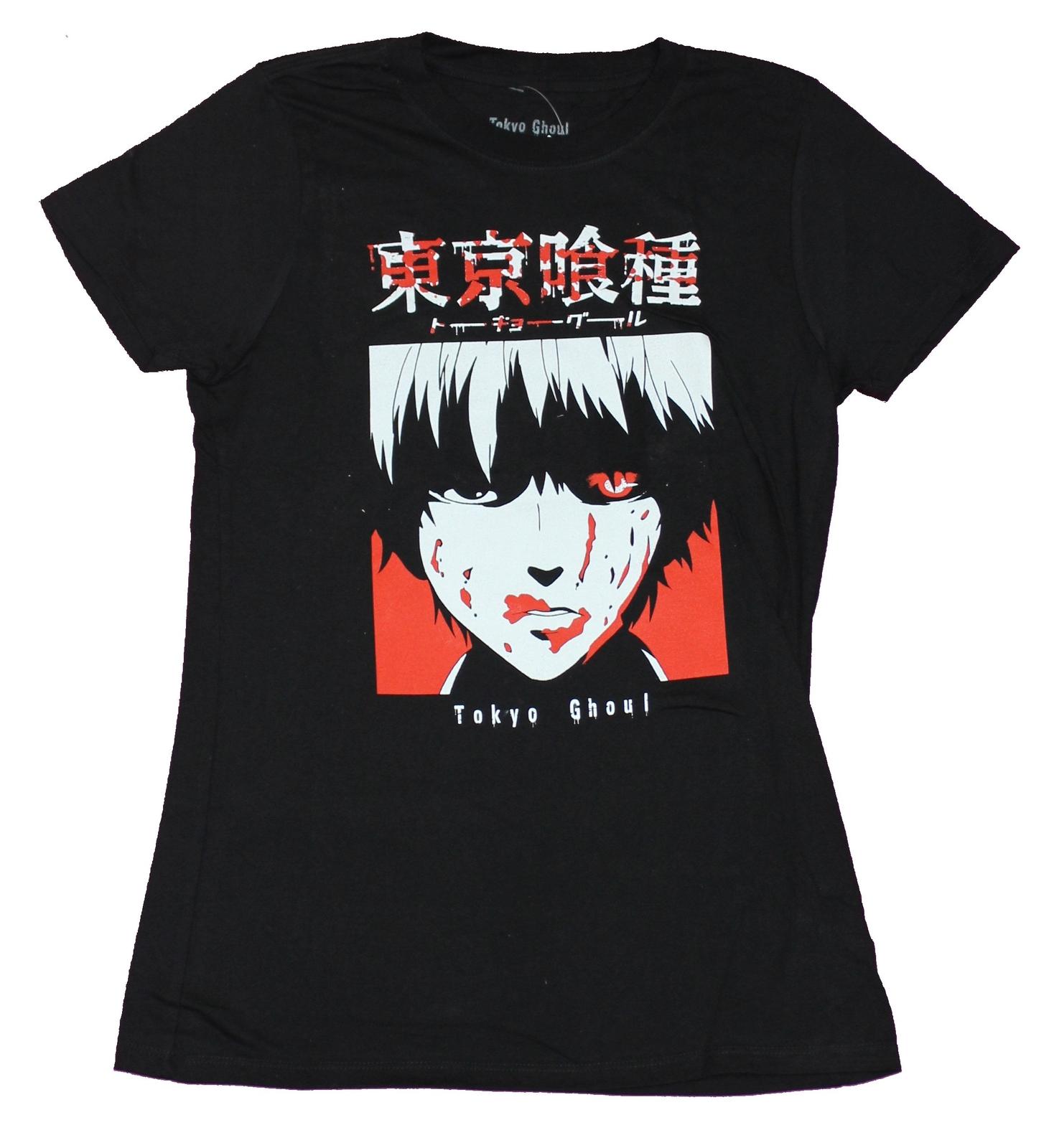 Tokyo Ghoul Girls Juniors T-shirt Bloody Face Under Kanji XXXXL