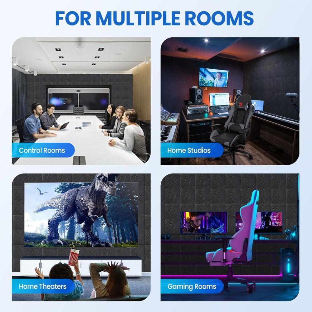 Square Shape Soundproof Panels Self-Adhesive Wall Stickers Decorative Felt Acoustic Panels KTV