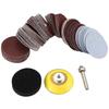 100PCS Sanding Disc Sand Paper Hook Loop Sander+Backer Pad+M6 Drill Adapter 50mm