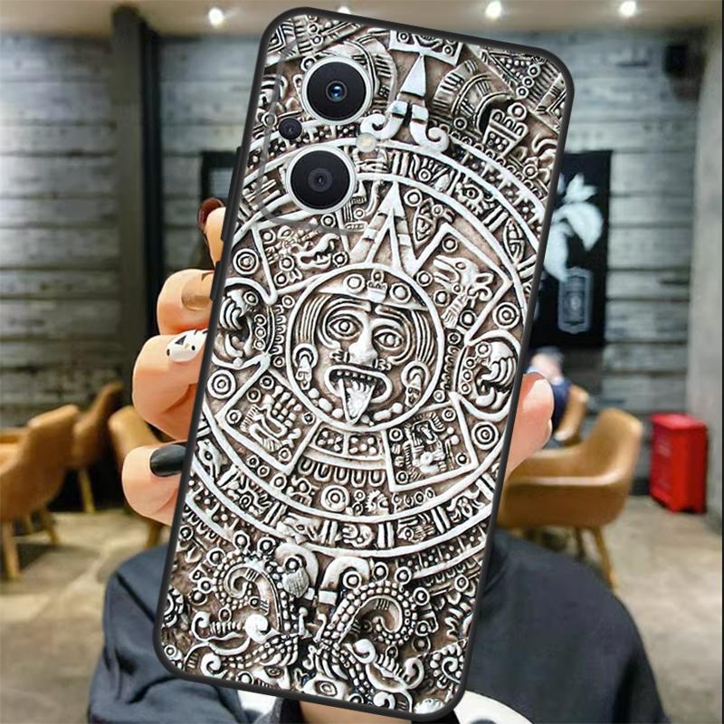 Mayan Calendar Case For OPPO Reno 11 11F 13 12 F 8T 7 8 10 Pro OPPO Find X8 X6 Pro X3 X5 Lite Cover Coque