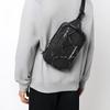 Versace Jeans Couture Silver Hardware Zipper Closure Nylon Crossbody Shoulder Bag Men bags Black 75YA4B55ZS929899