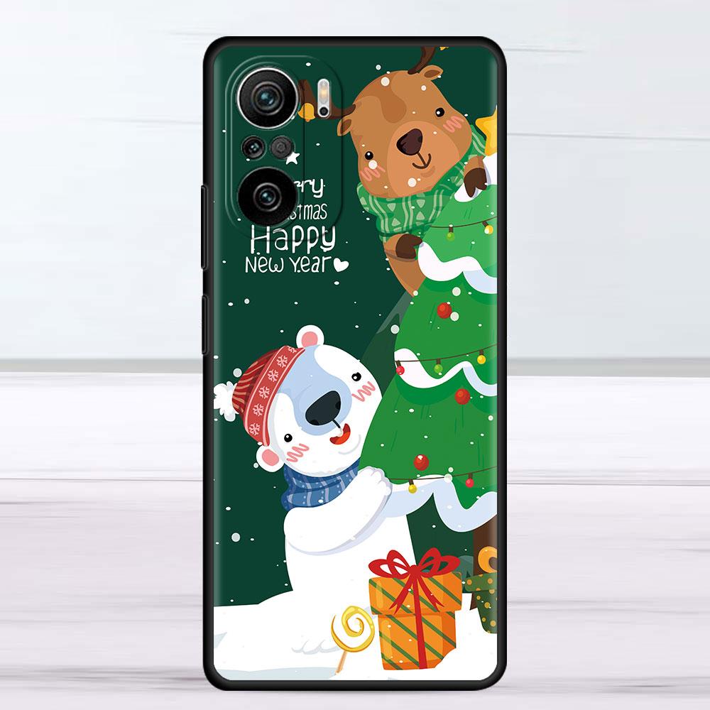 Snowman Christmas Case For Xiaomi Redmi Note 11 10 9S 9 K40 Pro 7 8 9A 9C 8T 9T 10C 10Pro Silicone Phone Shell