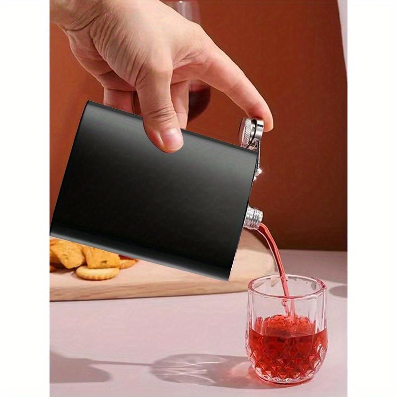 1 adet 6oz/8oz Paslanmaz Çelik Matara, Kare Matara - Aile, Arkadaşlar ve Noel İçin Mükemmel Hediye - Dayanıklı ve Kolay Temizlenir