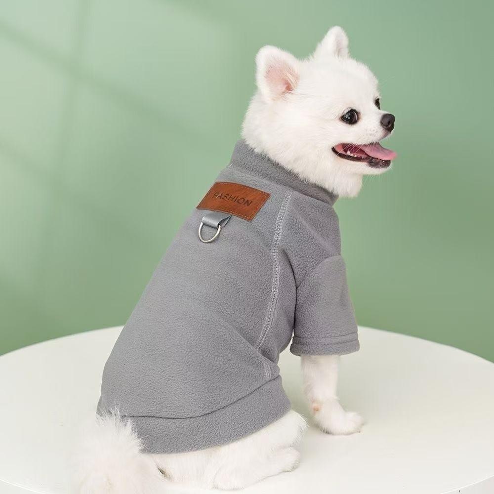 Warm Small Dog Hoodies Solid Color Dog Winter Clothing New Puppy Sweatshirt for Cold Weather